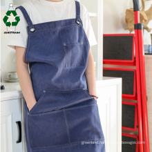Customizable recycled apron cross-back adjustable multi-pocket Rpet apron